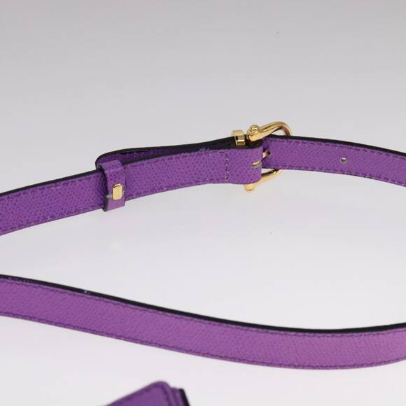 CELINE Shoulder Bag Leather Purple Gold - Picture 8 of 13